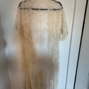 Siren Lily Cream Lace Overlay Top